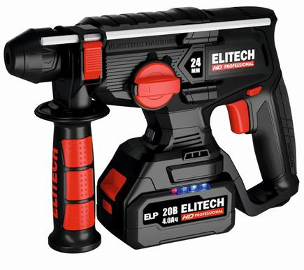 Перфоратор ак.б/щет,SDS+,20В,1х4.0Ач,ELP,3реж,2.5Дж,24мм,0-4500уд/мин,2.4кг,ESS,подсв