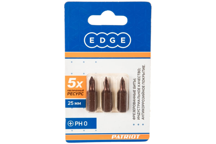 Бита EDGE by PATRIOT PH0 длина 25мм, 3шт в блистер