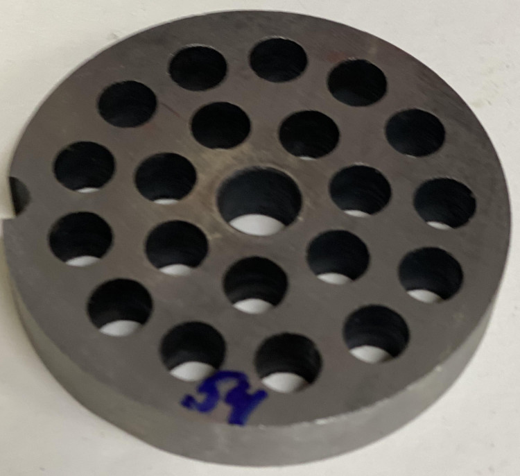 Решётка к электромясорубке D=59,5/вн.9мм (отверстия 7,5мм толщина 9,5мм) MRZ054