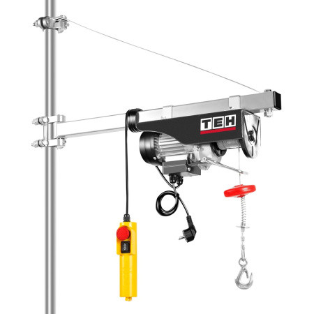 Таль электрическая TEH TTL500 800Вт, канатный, 250/500кг, 12м, 10/5м/мин, 15.63кг