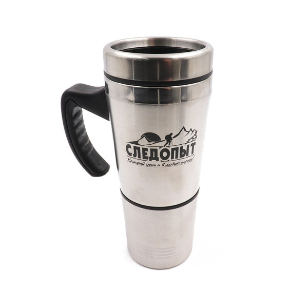 Кружка изотермическая (термокружка) двойная "СЛЕДОПЫТ", 330+180 мл