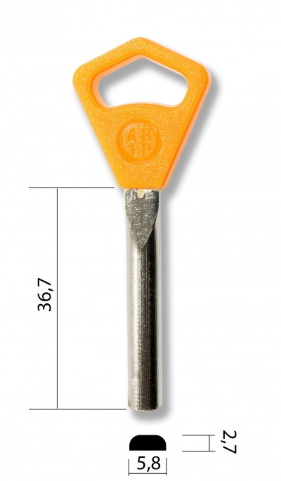 Заготовка для ключа ABL-1P ПЛАСТИК