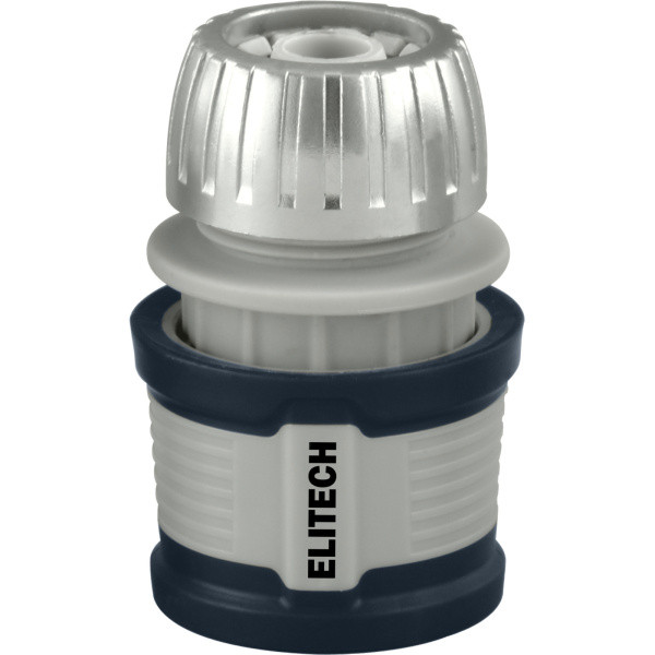 Соединитель металлический для шланга 19 мм (3/4") с аквастопом ELITECH Garden