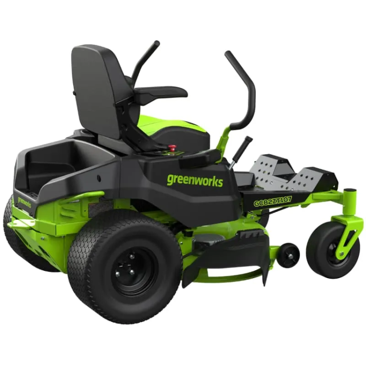 Садовый райдер аккумуляторный Greenworks GC82ZT107 с нулевым радиусом разворота
