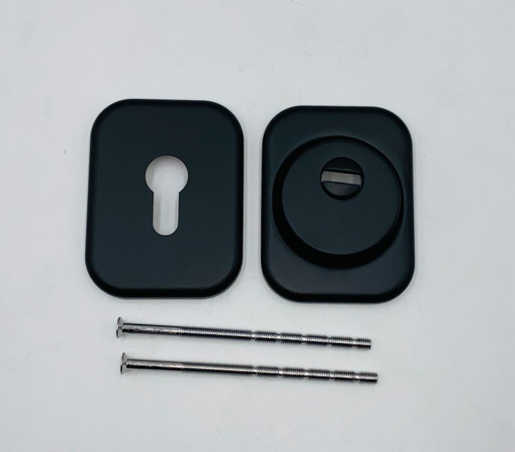 Броненакладка LEKSA DP-2 под цилиндр BL (черный)