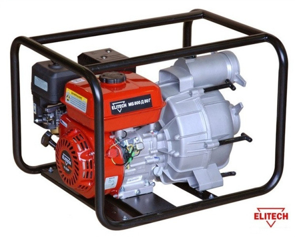 Мотопомпа для грязной воды ELITECH МБ 950 Д 80 Г