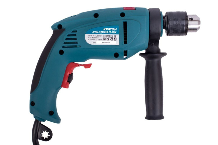 Дрель ударная Кратон PD-530K + кейс