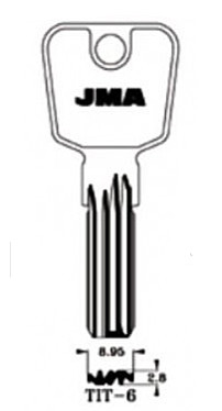 Заготовка для ключа TIT-6 JMA перфо.