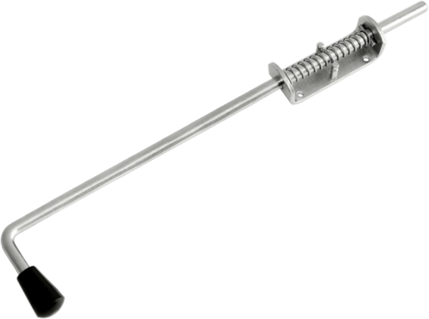 Засов "Домарт" пружинный (110) 550мм мод.2 d-13 (цинк) (10) (сжатие на закрытие)