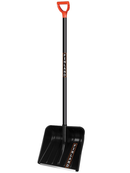 Лопата снеговая 410х410мм, пластик , деревянная ручка, Finland