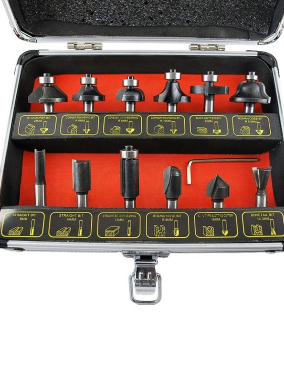 Набор фрез12 предметов (метал.. короб. ) S