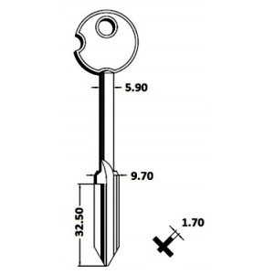 Заготовка для ключа KR-3 GV