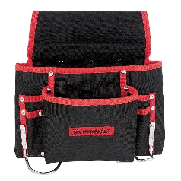 Сумка поясная 8 карманов, держатель для молотка и клещей