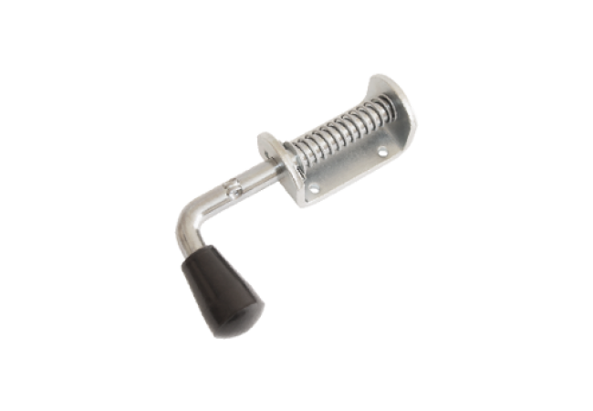 Засов "Домарт" пружинный (75) 140мм мод.2 d-13 (цинк) (10) (сжатие на закрытие)