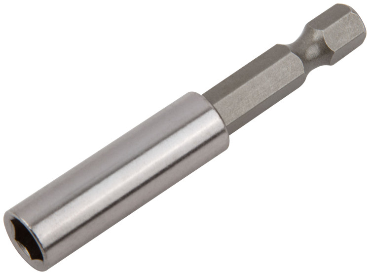 Адаптер для бит, магнитный фиксатор, хвостовик CrV сталь, 60 мм (блистер)