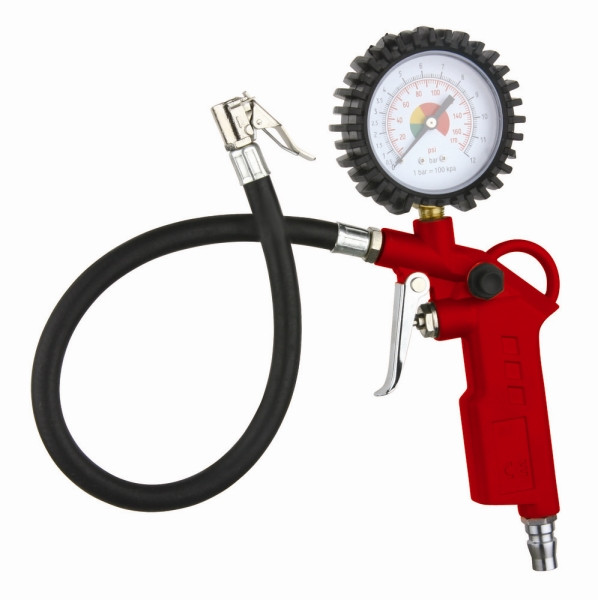 Пистолет для накачки шин с манометром, 12атм