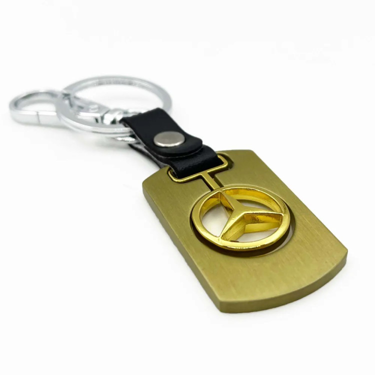 Брелок на ключи "MERCEDES" карабин (золото)