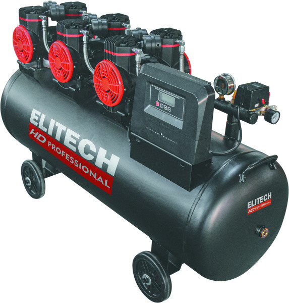 Компрессор ELITECH HD ACF 750-160S 750л/мин-вход, 4,4кВт, 10бар, безмасляный малошумный, 380В, 160л, 108кг