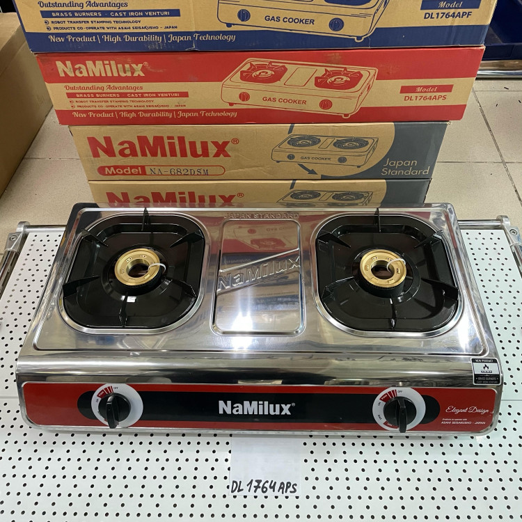 Плита газовая NaMilux DL1764APS 2х- комф. 3.0 кВт, нержавейка, длина плиты 70 см