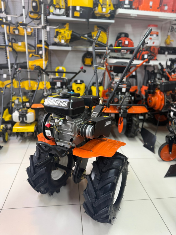 Мотоблок бензиновый SibGarden МВ 73 колеса 19*7-8 Extreme, 3 вперед/1 назад, чугунный редуктор