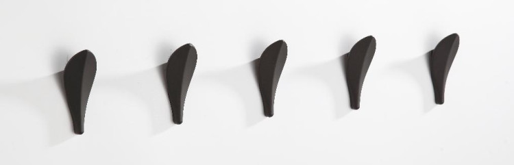 Набор крючков "Zenfort" "1032B", 5 шт, черный матовый