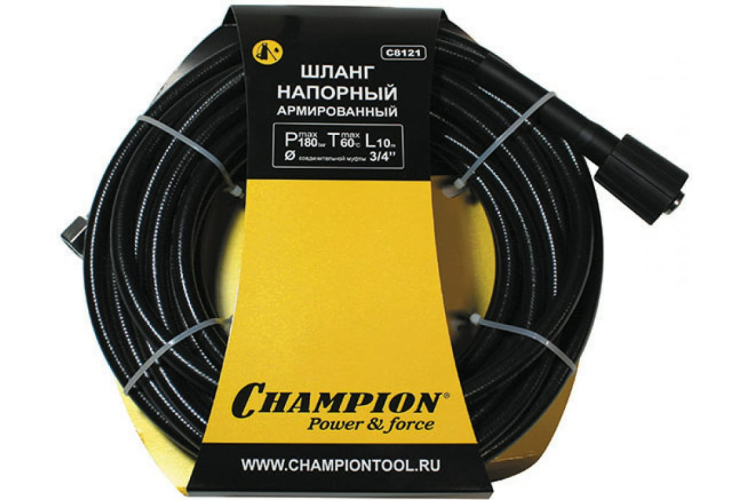 Шланг напорный армированный (10 м; M14х1.5 мм; M22х1.5 мм) Champion C8121