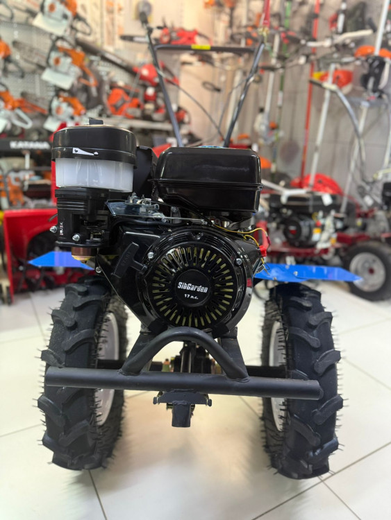 Мотоблок бензиновый SibGarden 173-12 | 17 л.с | 3 вперед/1 назад, колеса 5.00-12