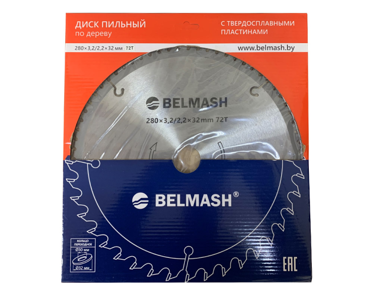Диск пильный BELMASH 280х3,2/2,2х32/30мм 72Т