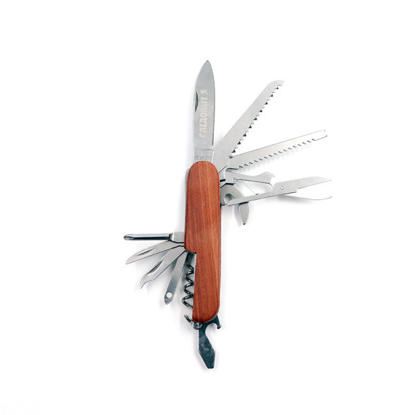 Мультитул &quot;СЛЕДОПЫТ&quot;, 11 предметов, деревянная ручка, в коробке