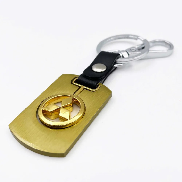 Брелок на ключи "MITSUBISHI" карабин (золото)