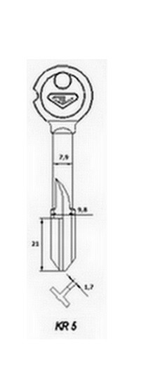 Заготовка для ключа KR-5 GV