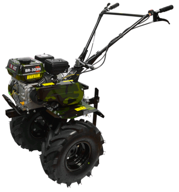 Мотоблок бензиновый BRAIT-303Н | 7.0 л.с | колеса 19*7-8 Extreme, 3 вперед/1 назад