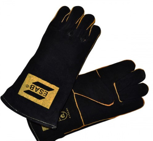 Краги пятипалые спилковые ESAB Heavy Duty BLACK с подкладкой 0700500429