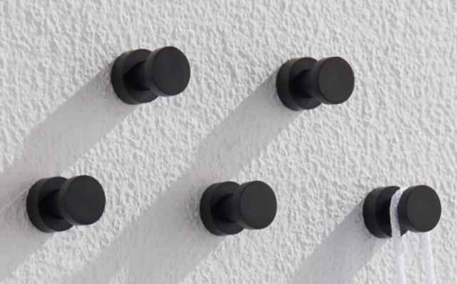 Набор крючков "Zenfort" "918", 5 шт, черный матовый