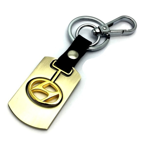 Брелок на ключи "HYUNDAI" карабин (золото)