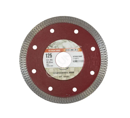 Диск алм. отр. 125х1,2х10х22,23мм Керамогранит, сух.рез, тип X Hardcore Hot pressed