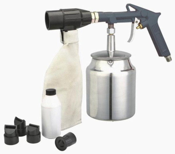 Пистолет пескоструйный с нижним бачком 0,75л, 3,5 атм, 142 л/мин, 0.45кг