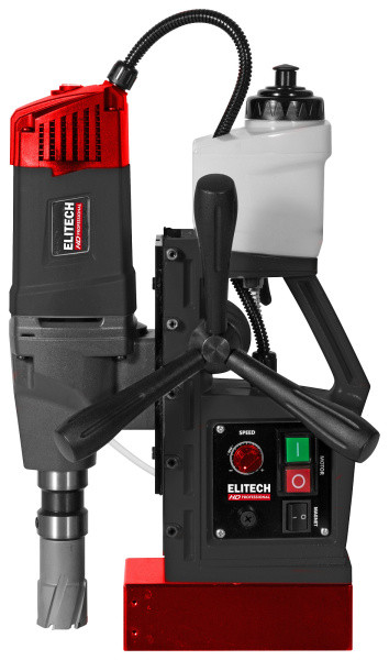 Дрель магнитная ELITECH HD MCD 1635E (E2010.003.01) 1600Вт, 35мм, 100-600/мин,14800Н, Weldon Shank,чем,пост.обороты