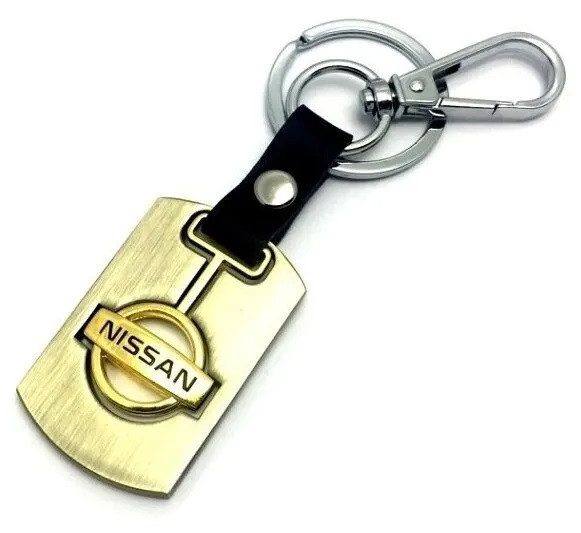 Брелок на ключи "NISSAN" карабин (золото)