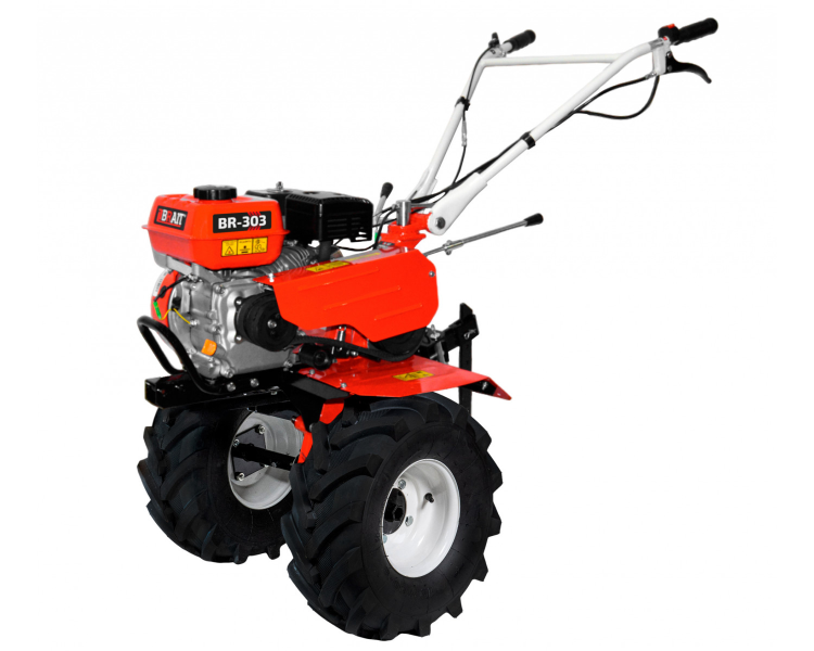 Мотоблок бензиновый BRAIT-303 | 7.0 л.с | колеса 19*7-8 Extreme, 3 вперед/1 назад