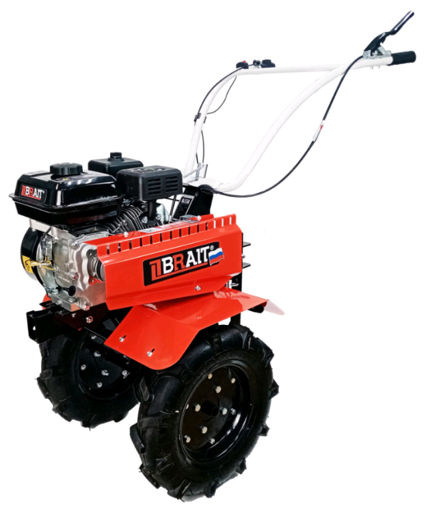 Мотоблок бензиновый BRAIT МБ2 колеса 4*10, чугунный редуктор