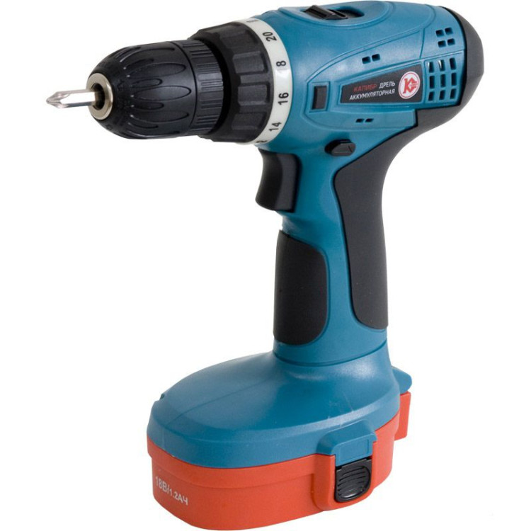 Аккумуляторная дрель-шуруповерт Калибр ДА-518/2+