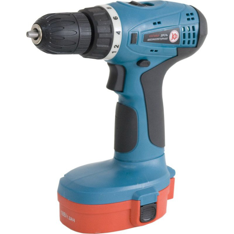 Аккумуляторная дрель-шуруповерт Калибр ДА-518/2+