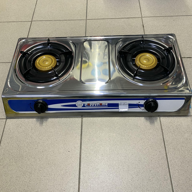 Плита газовая HAPPY HOME 2х- комф. нержавейка