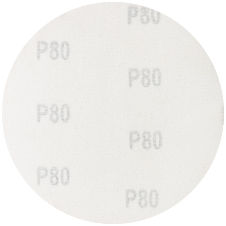 Круги шлифовальные сплошные (липучка),алюминий-оксидные, 125мм,5шт. Р 80