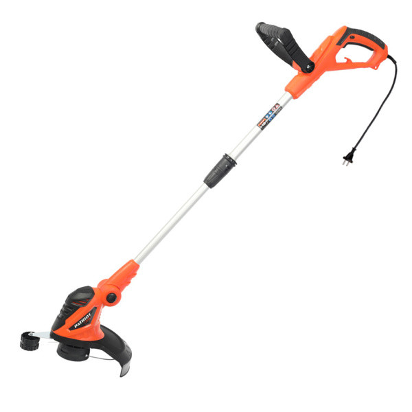 Триммер электрический PATRIOT PT 500, мощность 500Вт, телескопическая штанга, опорное колесо, регулировка наклона двигателя и рукоятки