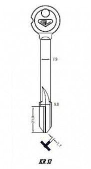Заготовка для ключа KR-53 GV