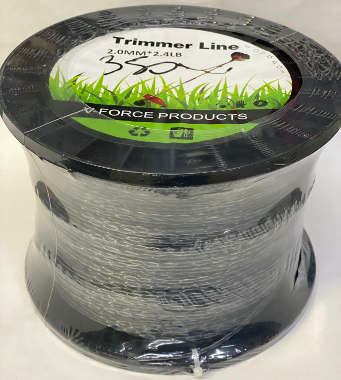 Леска триммерная 2,0мм(350м) (УСИЛЕННАЯ) сечение витой квадрат FORCE HOZ