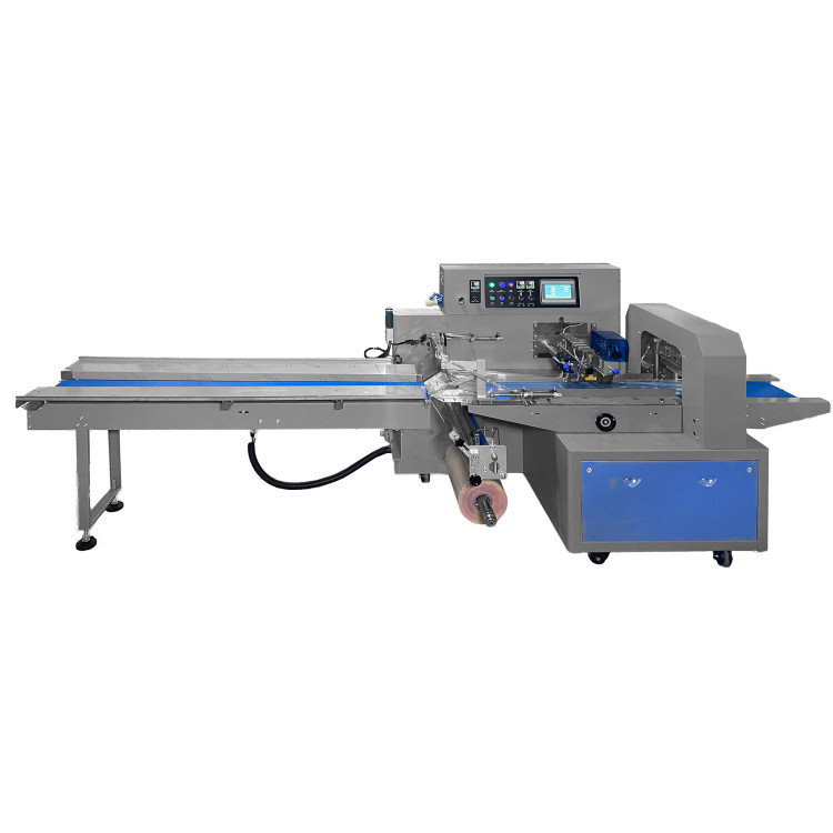 Горизонтальная упаковочная машина DXDZ-600XD с откачкой воздуха (3 servo, лент. 280 мм, min bag L 180, H max. 100)