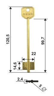 Заготовка для ключа СНТ-5__SEN5D Конаково